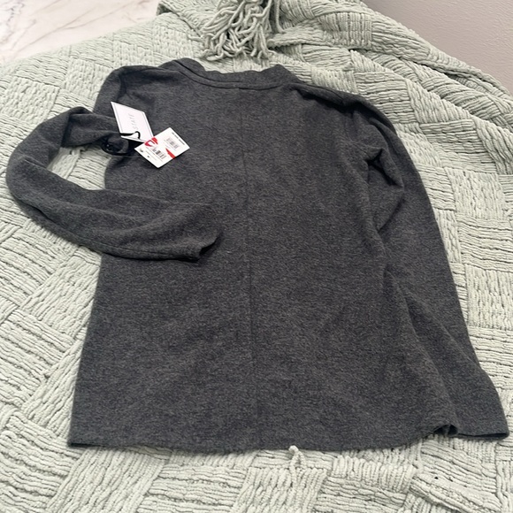 1.STATE 
Embellished Cross Front Top - Medium Heather Grey size XS - Picture 6 of 6